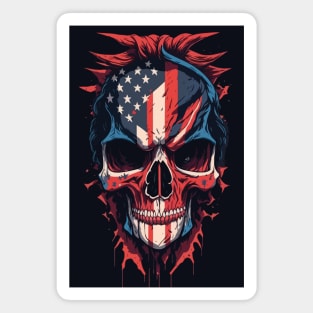 American Skull Magnet